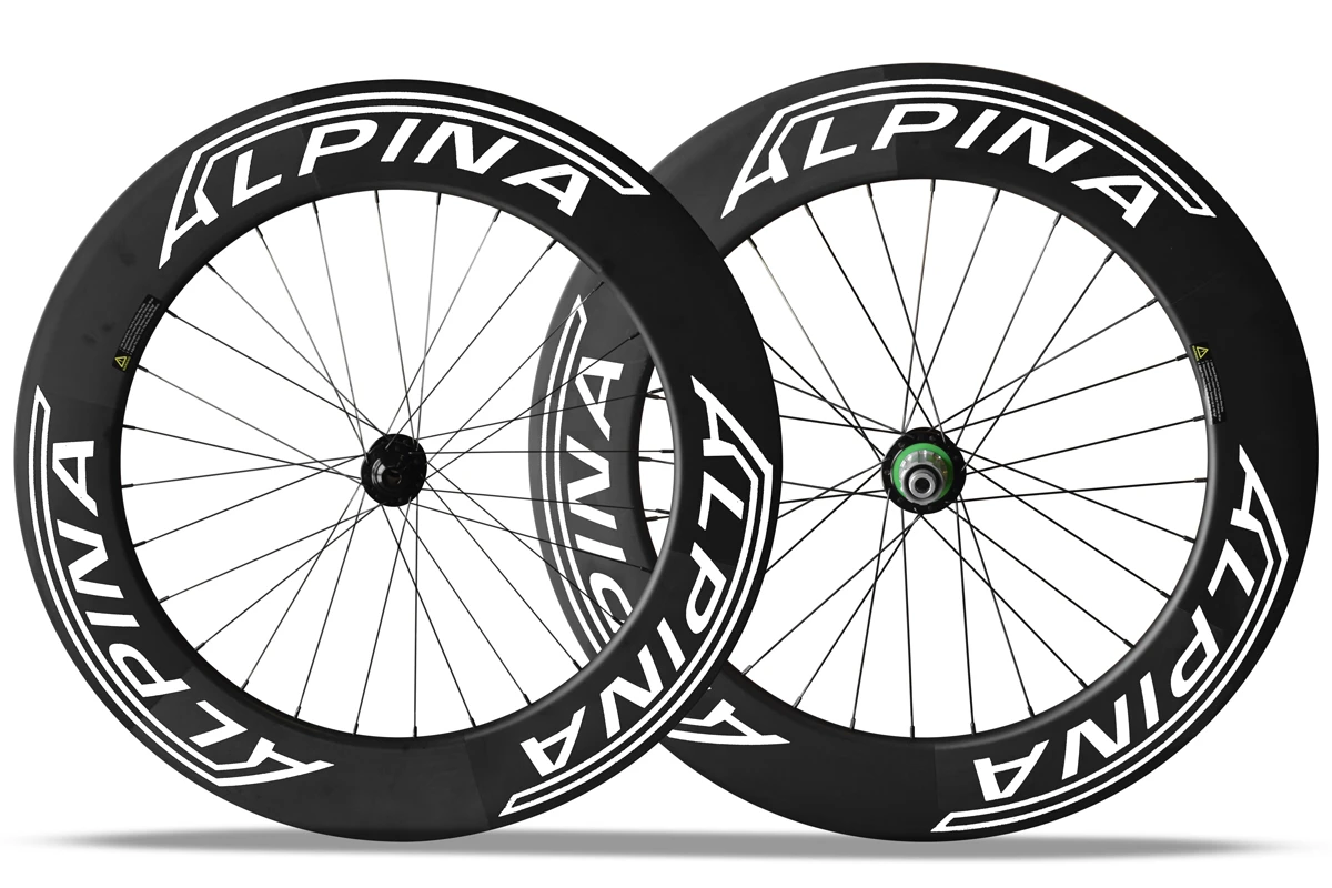 Alpina A8D 80mm Carbon Disc Brake Road Wheelset (Black) 2 Alpina A8D 80mm Carbon Disc Brake Road Wheelset (Black) - Image 2